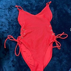 Topshop red swim suit